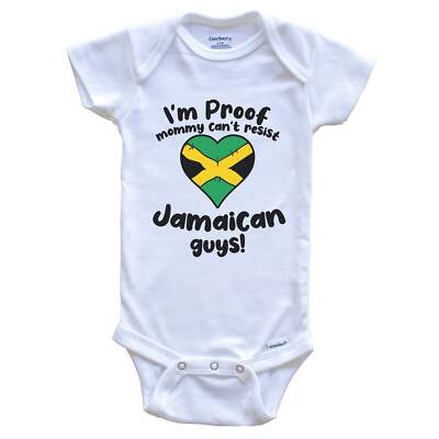 I'm Proof Mommy Can't Resist Jamaican Guys Funny Jamaica Baby Bodysuit