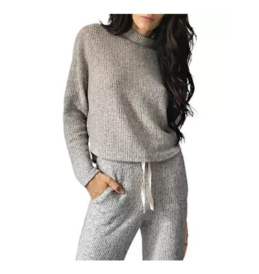 LBLC The Label Megan Cozy Sweater Beige/Black Size M 8478