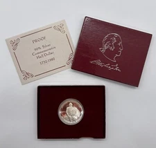 1982-S Silver Proof Commemorative Washington Half Dollar in OGP with COA