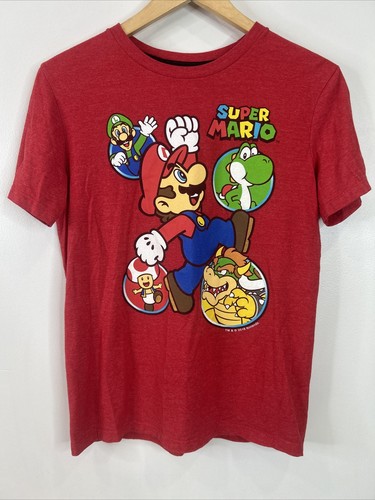 Old Navy Youth Size XL 14 16 Mario Bros Short Sleeve Red T Shirt Mario Bros