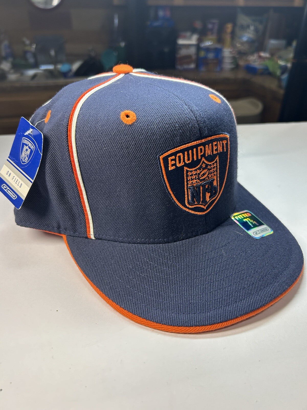 Denver Broncos Fitted NFL Cap Size 7 3/8 Official Gear New Rebook Equipment