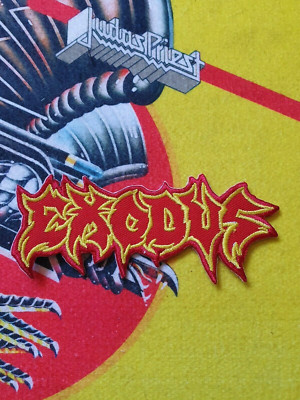 Exodus Shape Patch Gestickt Thrash Metal Testament Battle Jacket Kutte xxx