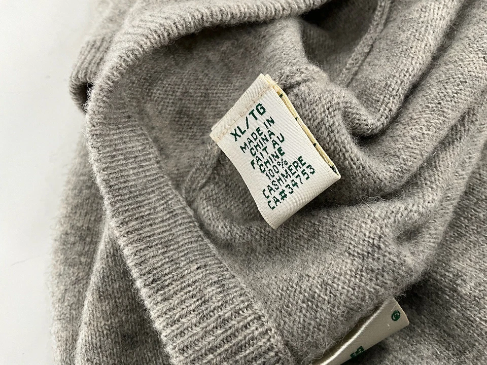 Fairway & Greene v-образным вырезом свитер жилет мужской XL серый 100% кашемир YGI K3-20 - Изображение 4 из 4