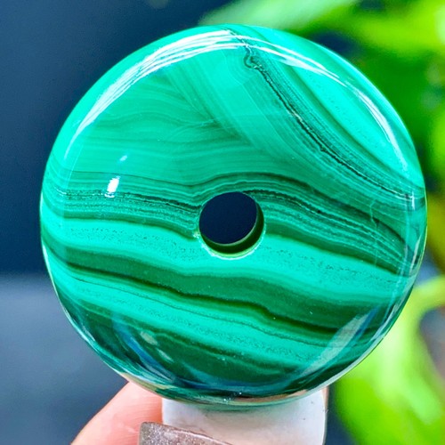 10GNatural Gloss Malachite Stone Transparent Round Pendant Mineral Sample - Picture 15 of 17