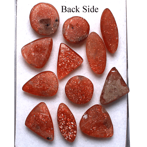 Tanzania 12 piezas confeti natural piedra solar alta calidad 13-22 mm mezcla de piedras preciosas cabujón - Imagen 7 de 11