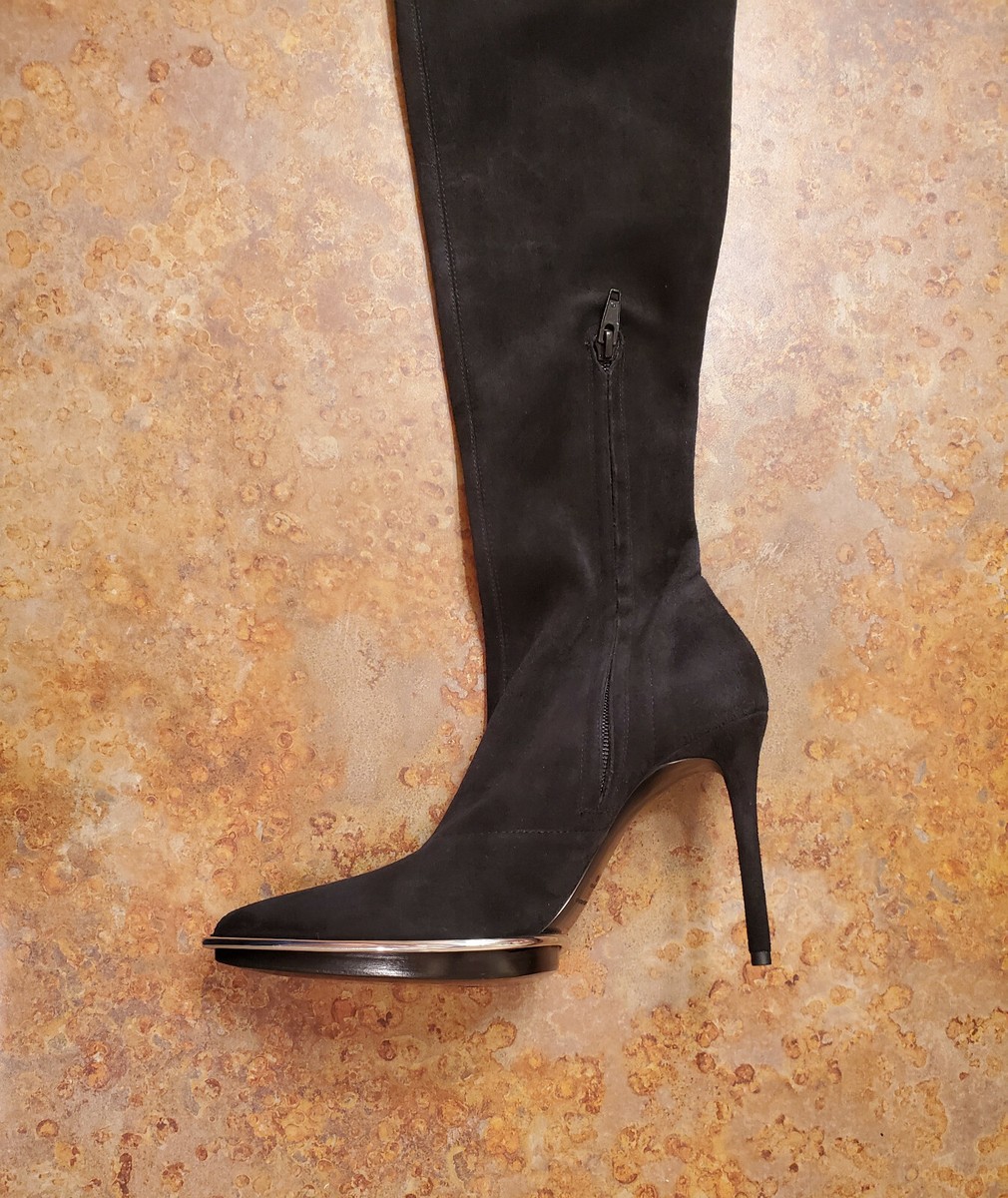 New! Alexander Wang 'Cara' Knee High Boots Black Womens US 38