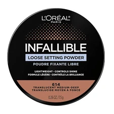 L'Oreal Paris Infallible Tinted Loose Setting Powder 614 Translucent Medium-Deep