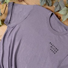 AUTUMN CLOTHING Unisex T Shirt | Resting Witch Face Top | Halloween T Shirt