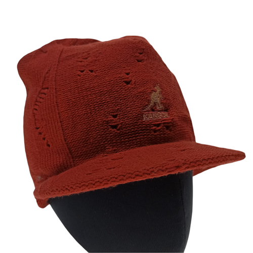 KANGOL PEAKED CABLE BEANIE SKULL CAP 