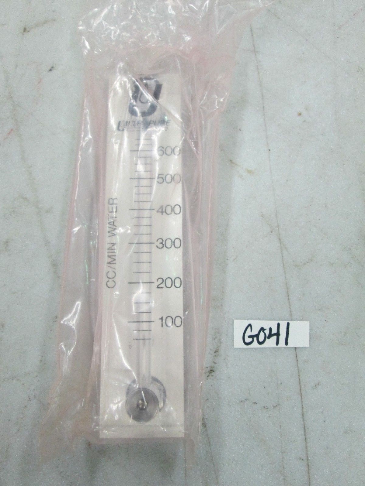 Ultrapure Flow Meter 100-600 CC/ Min Water 1/8" FNPT New In Sealed Bag (NIB)