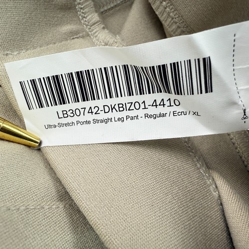 Quince NWT Women XL Ecru Beige Ultra Stretch Ponte Straight Leg Pants Pull On - Picture 11 of 16
