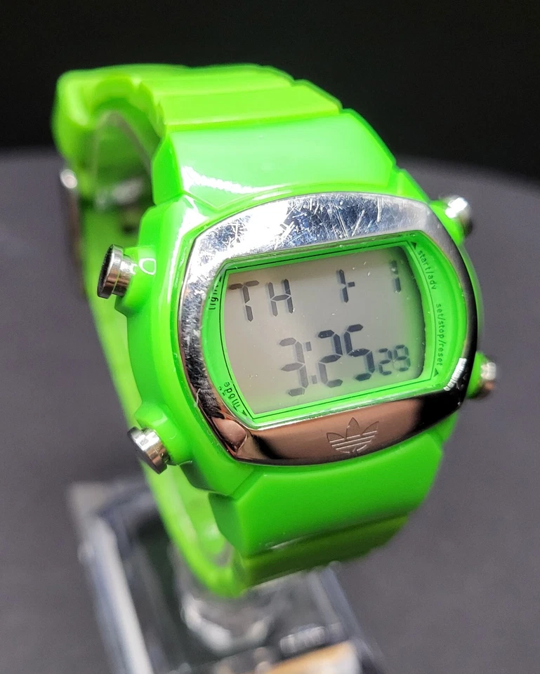 ADIDAS CANDY WOOSTER GREEN DIGITAL 35 mm CHRONOGRAPH WATCH ADH6034 UNISEX WR 50m - Image 3 of 4