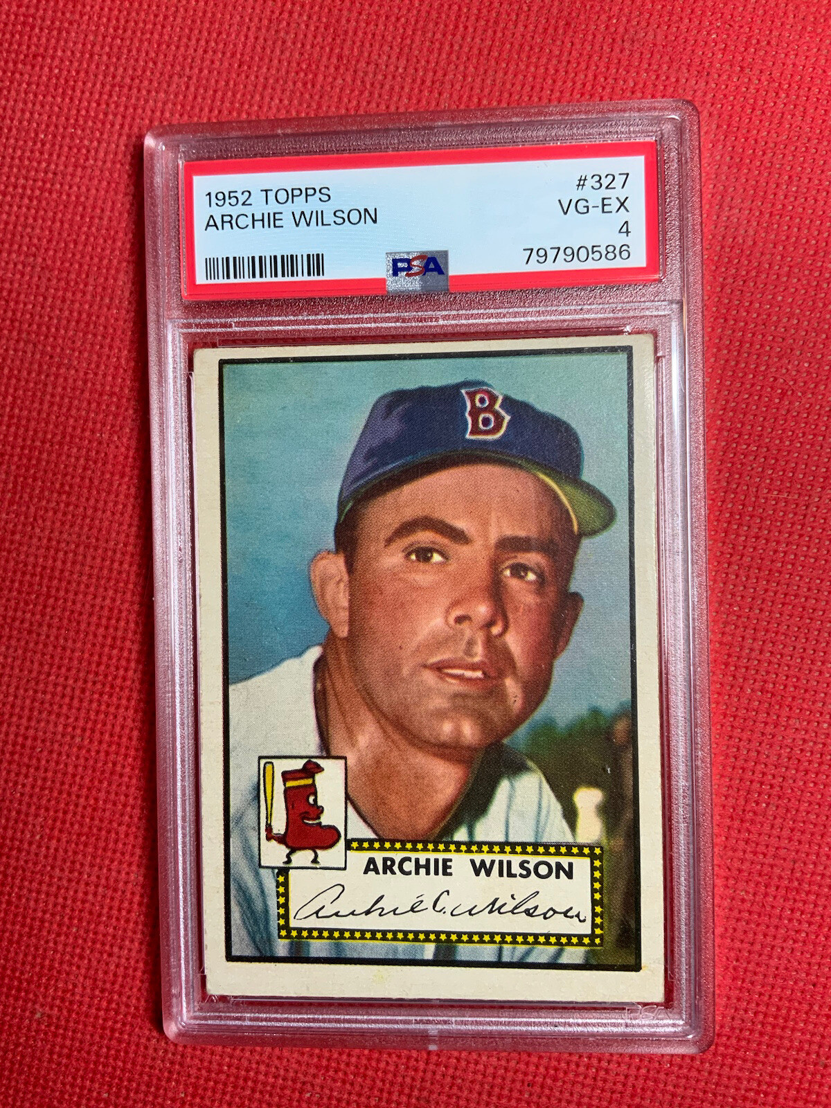 1952 Topps #327 Archie Wilson Boston Red Sox HIGH# PSA 4** Just Graded***