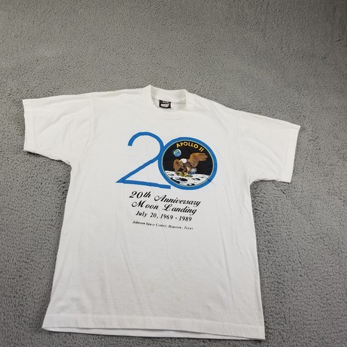 Apollo 11 20th Anniversary Moon Landing T Shirt Large Vintage 1989 Nasa Tee Spot - Picture 4 of 9