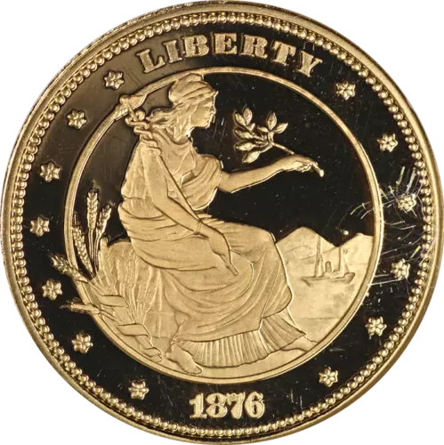 George T. Morgan $100 Gold Union 1876 Proposed Design 1 Ounce NGC Gem Proof Gold