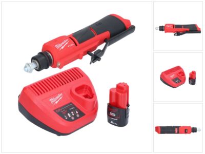 Milwaukee M12 FTB-201 Akku Reifenaufrauer 12 V 7/16'' Hex + 1x Akku 2 Ah + Lader