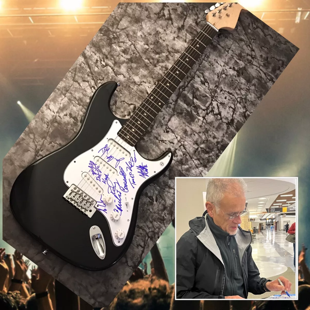 GFA Funk Full x10 Band TOWER OF POWER Signed Electric Guitar