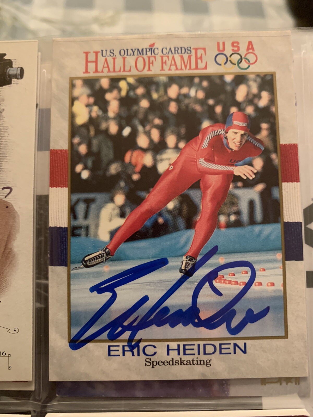 Eric Heiden autographed OLYMPIC GOLD MEDAL speed skater trading card eBay