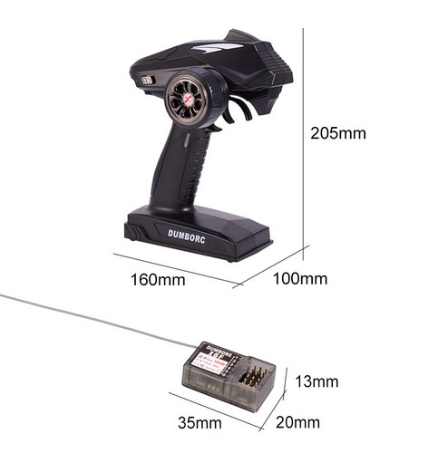 DUMBORC X4 4CH 2.4G RC Radio Transmitter X6F Receiver for RC Car Boat Toys DIY - Picture 5 of 11