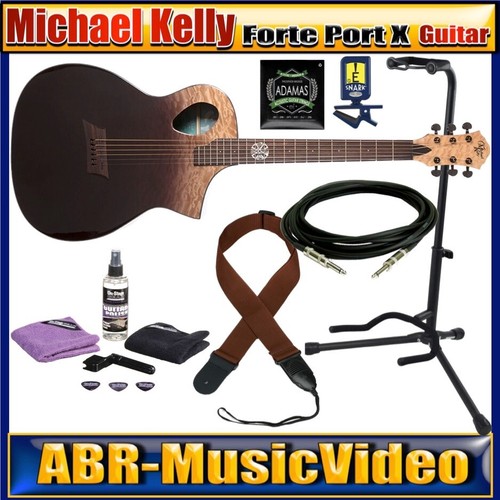 Michael Kelly Forte Port Exotic Java Ebony/ Acoustic /Electric Guitar MKFESJESFX - Picture 17 of 17