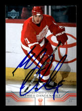 2001-02 Upper Deck # 293 Mathieu Dandenault Autograph Signed Card (B2) Red Wings