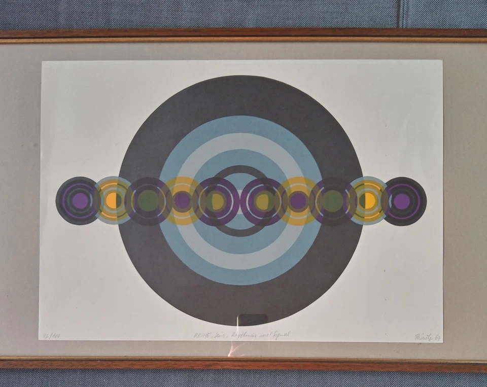 Herrmann Painitz, Serie Rhythmus und Signal, Siebdruck signiert nummeriert Bild - Bild 3 von 4