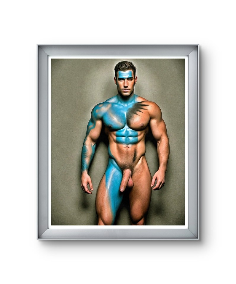 Body Painting Male Art Nude Male Art Limited Edition 8 X 10 in