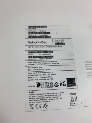 Apple MacBook 16 "12" 13" y paquete de caja de teclado - SOLO CAJA VACÍA - Imagen 17 de 17