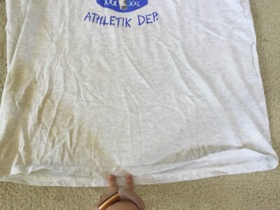 EUC! Chik-fil-A T-shirt Men s  XL Propertee Cow Athletic Dept Grey Blue Unique!