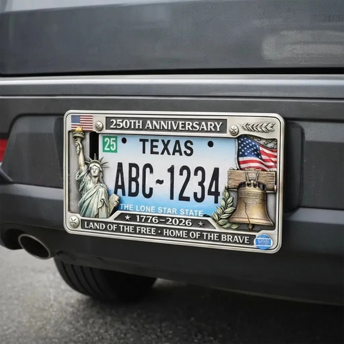 250th Anniversary Commemorative License Plate Frame, License Plate