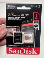 SANDISK - 1TB Extreme PLUS microSDXC UHS-I Memory Card, R/W up to 200/140MB/s
