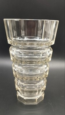 Art Déco Kristall Glas Vase vmtl Moser Karlsbad 1930er.