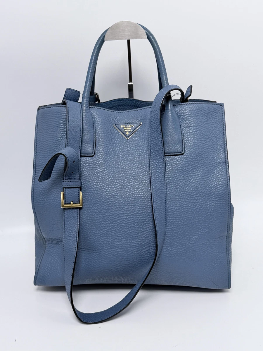 PRADA Vitello Tote Blue Bags & Handbags for Women for sale | eBay