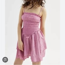 Urban Outfitters Poppy Smocked Mini Dress Size Large EUC