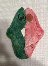 Wicked Universal Studios Glinda & Elphaba Fuzzy Crew Socks ~ Size 5-8 ~ NWT!