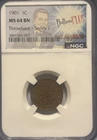 1901  1 CENT GRADED NGC MS64 BN Throwback -Series 1 Bullion Plus