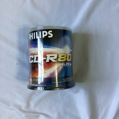 Phillips CDR-80 Set Of 100 Discs 80 Minutes Up To 48X Multispeed Recordable CD