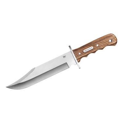 Winchester Messer DOUBLE BARREL BOWIE Outdoormesser 7Cr17MoV Stahl Zebraholz