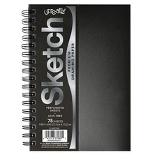 UCreate® Poly Cover Sketch Book, Heavyweight, 9" x 6", 75 Sheets PACCAR37089 ...