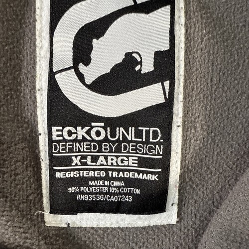 VTG ECKO UNLTD Jacket Mens Extra Large Gray Track zip 90s Y2K Streetwear Hip Hop - Picture 6 of 15