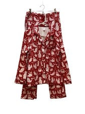 Flannel PJ Set Women s S Unbranded Red Christmas Fantasy Piped Pockets