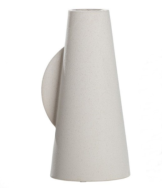 Vase Blumenvase Modern Keramik Rund Cremeweiß KegelföRmig H 33Cm D 16 Cm Gilde-image