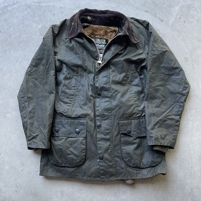 Barbour Bedale Wax Jacket Mens C34 Green Classic Vintage Country Coat W/ Liner