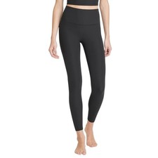 All in Motion Women's Black Ribbed Everyday Soft High Rise 7/8 Leggings Size S