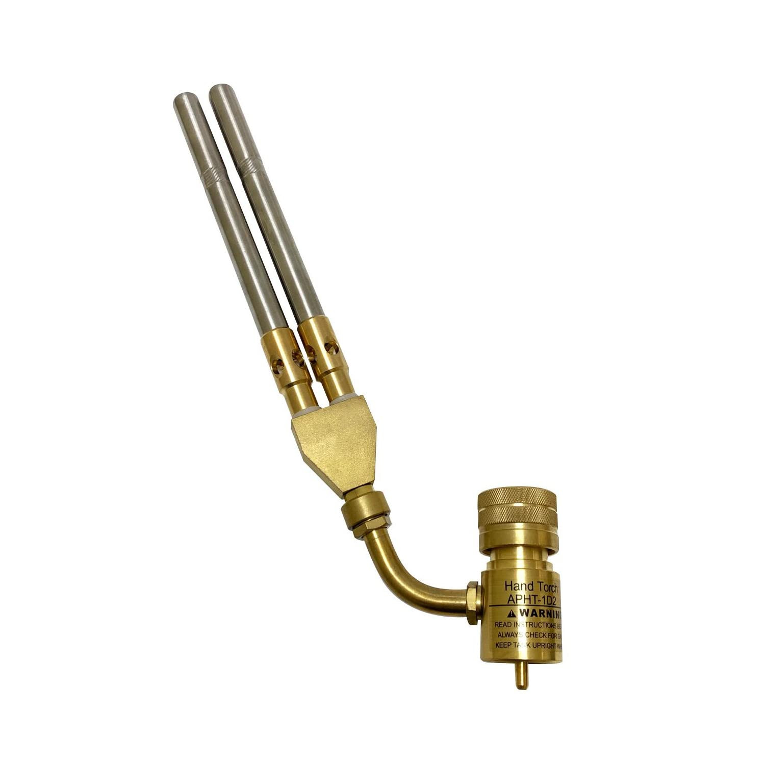 Appli Parts APHT-1D2 Double Burner Hand Torch for Soldering Brazing and MAP Gas Use with Precision Control