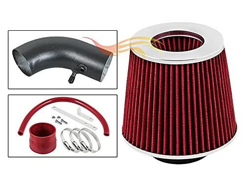 BCP RW RED For 1990-1997 Corolla Prizm 1.6L/1.8L L4 Ram Air Intake Kit+Filter - Image 3 of 3