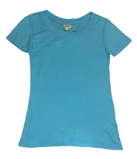 L'AGENCE T Shirt Women's XXS Aqua Cory Made In USA NEW *spots