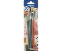 Schulmalpinselset, 6-Teilig 2 Borste 8,12 Und 4 Aquarell 2,4,,6,10