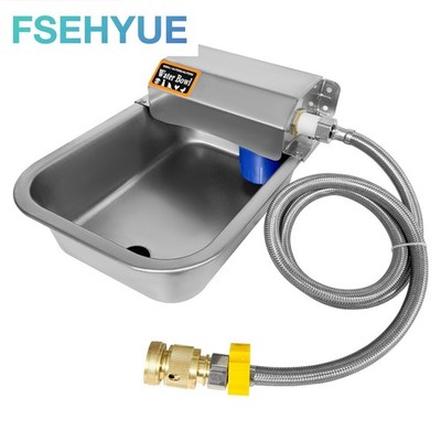 Outdoor Dog Water Bowl Automatic Dispenser Drinking Water Bowl Stainless Steel