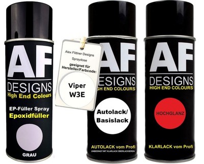 Epoxid Spraydose Set für Viper W3E Sophia White Spraydose EP Grundierung Klarlac